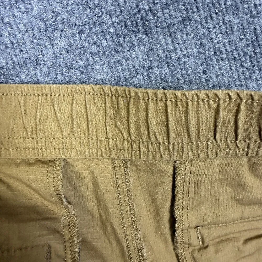 Vuori Straight Leg Pants in Mustard Brown with White Drawstring